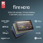 Amazon Fire HD 10 tablet, 10.1″, 1080p Full HD, 32 GB, (2021 release), Black, Deal Price: 39.99, Original Price: 0