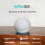 Echo Dot (5th Gen, 2022 release) | With bigger vibrant sound, helpful routines and Alexa | Glacier White, 49.99, 0, 0