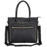 Kenneth Cole Reaction Chelsea Quilted Chevron 15″ Laptop & Tablet Business Tote With Removeable Shoulder Strap, Navy, Deal Price: 0, Original Price: 79.99