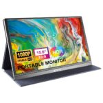 KYY Portable Monitor 15.6inch 1080P FHD USB-C, HDMI Computer Display HDR IPS Gaming Monitor w/Premium Smart Cover & Screen Protector, Speakers, for Laptop PC MAC Phone PS4 Xbox Switch, Deal Price: 98.98, Original Price: 219.99