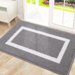 OLANLY Indoor Door Mat, 32×20, Non-Slip Absorbent Resist Dirt Entrance Mat, Washable Low-Profile Inside Entry Doormats for Entryway, Grey, 9.98, 15.99, 15.99