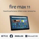 Amazon Fire Max 11 tablet, vivid 11” display, all-in-one for streaming, reading, and gaming, 14-hour battery life, optional stylus and keyboard, 64 GB, Gray, Deal Price: 159.99, Original Price: 229.99