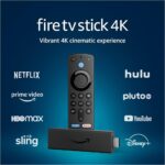 Amazon Fire TV Stick 4K, brilliant 4K streaming quality, TV and smart home controls, free and live TV, Deal Price: 24.99, Original Price: 49.99