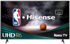Hisense 65-Inch Class R6 Series 4K UHD Smart Roku TV with Alexa Compatibility, Dolby Vision HDR, DTS Studio Sound, Game Mode (65R6G),Black, Deal Price: 389.99, Original Price: 642.91