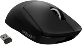 Logitech G PRO X SUPERLIGHT Wireless Gaming Mouse, Ultra-Lightweight, HERO 25K Sensor, 25,600 DPI, 5 Programmable Buttons, Long Battery Life, Compatible with PC / Mac – Black  Deal Price: 109.99, Original Price: 159.99