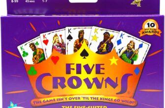 PlayMonster Five Crowns — The Game Isn’t Over Until the Kings Go Wild! — 5 Suited Rummy-Style Card Game — For Ages 8+