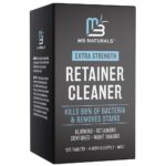 Retainer Cleanser Tablets Invisalign Cleaner FSA HSA Approved Remove Odors Discoloration Stains and Plaque 4 Month Supply Denture Cleansers Retainers Mouth Guards Denture Bath Mint by M3 Naturals