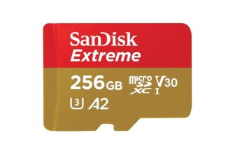 SanDisk 256GB Extreme microSDXC UHS-I Memory Card with Adapter – Up to 190MB/s, C10, U3, V30, 4K, 5K, A2, Micro SD Card – SDSQXAV-256G-GN6MA