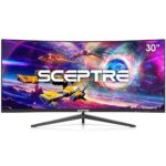 Sceptre 30-inch Curved Gaming Monitor 21:9 2560×1080 Ultra Wide/ Slim HDMI DisplayPort up to 200Hz Build-in Speakers, Metal Black (C305B-200UN1), Deal Price: 205.57 n Original Price: 239.97