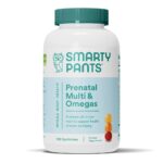 SmartyPants Prenatal Formula Daily Gummy Multivitamin: Vitamin C, D3, & Zinc for Immunity, Gluten Free, Methylfolate, Omega 3 Fish Oil (DHA/EPA), 120 Count (30 Day Supply)