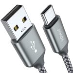 USB Type C Cable,USB A to USB C 3A Fast Charging (3.3ft 2-Pack) Braided Charge Cord Compatible with Samsung Galaxy S10 S9 S8 Plus,Note 9 8,A11 A20 A51,LG G6 G7 V30 V35,Moto Z2 Z3 (Grey)  Deal Price: 5.59, Original Price: 0
