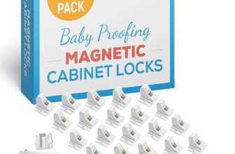 20 Pack Magnetic Cabinet Locks Baby Proofing – Vmaisi Children Proof Cupboard Drawers Latches – Adhesive Easy Installation