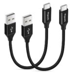 6 inch / 0.5ft USB C Cable Short, [2-Pack] etguuds Fast Charging USB A to Type C Cable for Samsung Galaxy S22 S21 S20 FE Ultra 5G S10 S9, Note 20 10 9, Z Fold/Flip 3/4, A10e A20 A50 A51, Pixel, Moto G
