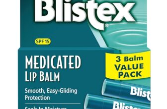 Blistex Medicated Lip Balm, 0.15 Ounce, 3 Count (Pack of 1) Prevent Dryness & Chapping, SPF 15 Sun Protection, Seals in Moisture, Hydrating Lip Balm, Easy Glide Formula for Full Coverage
