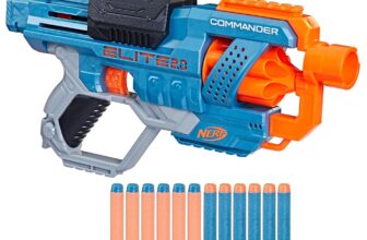 Nerf Elite 2.0 Commander RD-6 Dart Blaster, 12 Darts, 6-Dart Rotating Drum, Outdoor Toys, Great Holiday for Kids, Ages 8 and Up