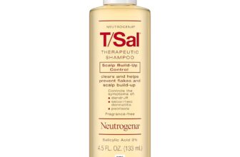 Neutrogena T/Sal Therapeutic Shampoo for Scalp Build-Up Control with Salicylic Acid, Scalp Treatment for Dandruff, Scalp Psoriasis & Seborrheic Dermatitis Relief, 4.5 fl. oz