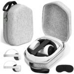 sarlar Hard Carrying Case Compatible with Meta Oculus Quest 2/Quest 3 Original/Elite Version VR Gaming Headset and Touch Controllers Accessories, Suitable for Travel and Home Storage