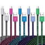 Teeind USB Type C Cable Fast Charging, Tpc001 5 Pack(6Ft 3A) Braided C Charger Cables Compatible with Samsung S10e/note 9/s10/s9/s8 Plus/A80/A50/A20