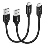 6 inch / 0.5ft USB C Cable Short, [2-Pack] etguuds Fast Charging USB A to Type C Cable for Samsung Galaxy S22 S21 S20 FE Ultra 5G S10 S9, Note 20 10 9, Z Fold/Flip 3/4, A10e A20 A50 A51, Pixel, Moto G
