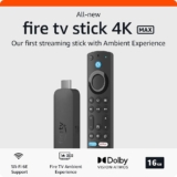 All-new Amazon Fire TV Stick 4K Max streaming device, supports Wi-Fi 6E, free & live TV without cable or satellite, Deal Price: 44.99, Original Price: 59.99