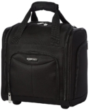 Amazon Basics Underseat Carry-On Rolling Travel Luggage Bag with Wheels, 14 Inches, Black