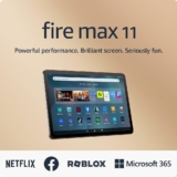 Amazon Fire Max 11 tablet, vivid 11” display, all-in-one for streaming, reading, and gaming, 14-hour battery life, optional stylus and keyboard, 64 GB, Gray, Deal Price: 159.99, Original Price: 229.99