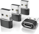 Elebase USB to USB C Adapter 4 Pack,Type C Female to A Male Charger Converter for Apple Watch Ultra iWatch 8 7,iPhone 15 14 13 12 Pro Max Plus,Airpods,iPad 9 10 Air 5 Mini 6,Car,Samsung Galaxy S23 S22, 9.99, 0