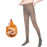 Fleece Lined Tights Women Leggings Thermal Pantyhose Fake Translucent Tights Opaque High Waisted Winter Warm Sheer Tight