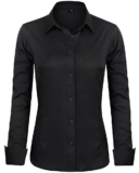 J.VER Womens Dress Shirts Long Sleeve Button Down Shirts Wrinkle-Free Solid Work Blouse