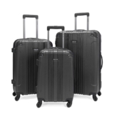 Kenneth Cole REACTION Out of Bounds Lightweight Hardshell 4-Wheel Spinner Luggage, Charcoal, 3-Piece Set (20″, 24″, & 28″), Deal Price: 179.99, Original Price: 299.99