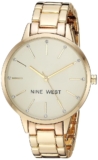 Nine West Women’s Crystal Accented Bracelet Watch