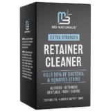 Retainer Cleanser Tablets Invisalign Cleaner FSA HSA Approved Remove Odors Discoloration Stains and Plaque 4 Month Supply Denture Cleansers Retainers Mouth Guards Denture Bath Mint by M3 Naturals