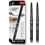 Revlon Pencil Eyeliner, Gifts for Women, Stocking Stuffers, ColorStay Eye Makeup with Built-in Sharpener, Waterproof, Smudge-proof, Longwearing with Ultra-Fine Tip, 201 Black, 2 Pack, 7.96, 0, 0
