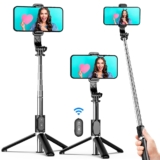 Selfie Stick Tripod, All in One Extendable & Portable iPhone Tripod Selfie Stick with Wireless Remote Compatible with iPhone 14 13 12 11 pro Xs Max Xr X 8 7, Galaxy Note10/S20/S10/OnePlus 9/9 PRO etc, 10.99, 19.99, 19.99
