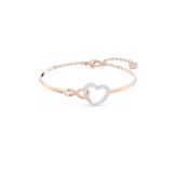 Swarovski Infinity Heart Jewelry Collection, Necklaces and Bracelets, Rose Gold & Rhodium Tone Finish, Clear Crystals